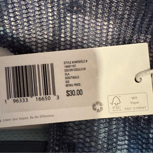 NEW Outerknown OK Patch Mesh Trucker Hat Dark Robins Egg Blue Black SLA - Picture 3 of 4